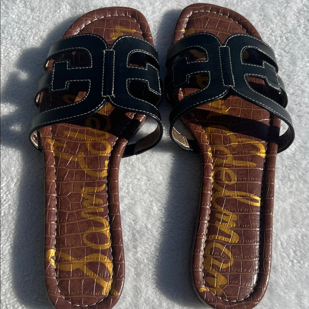 Sam Edelman Black and Brown Sandals